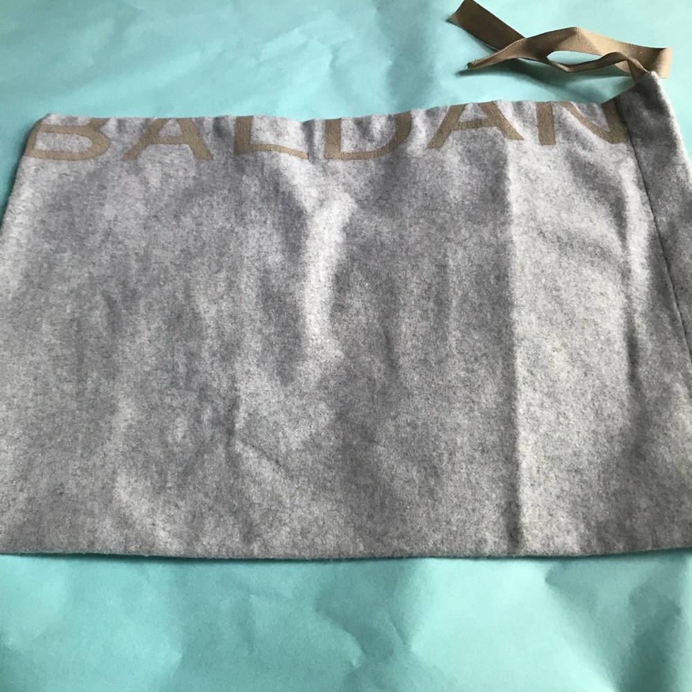Baldan Gray Felt Dust Bag 14.5x10” Shoes Travel